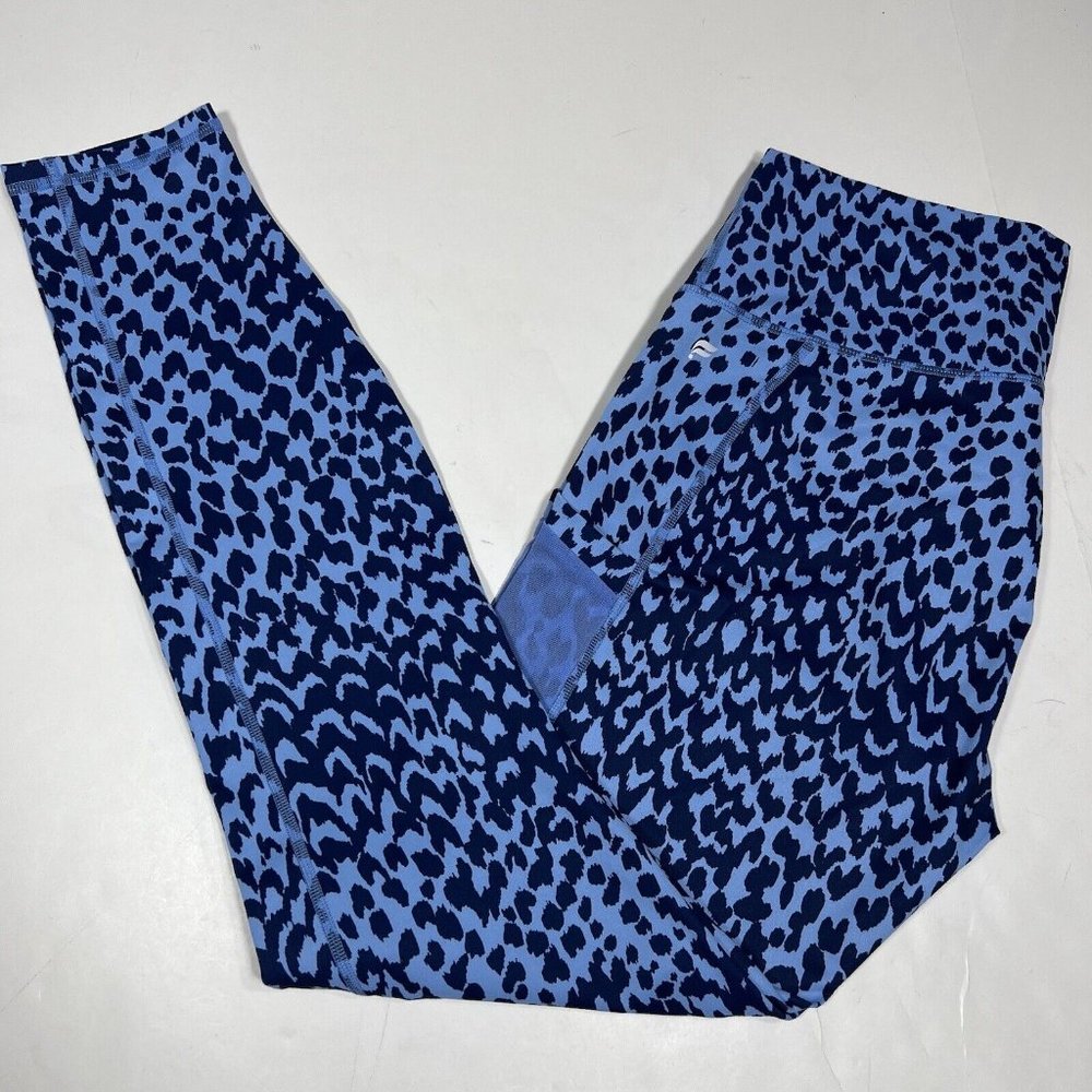 Fabletics On-The-Go PowerHold High-Waisted Legging Womens Blue Marina Sahara L - Picture 9 of 10